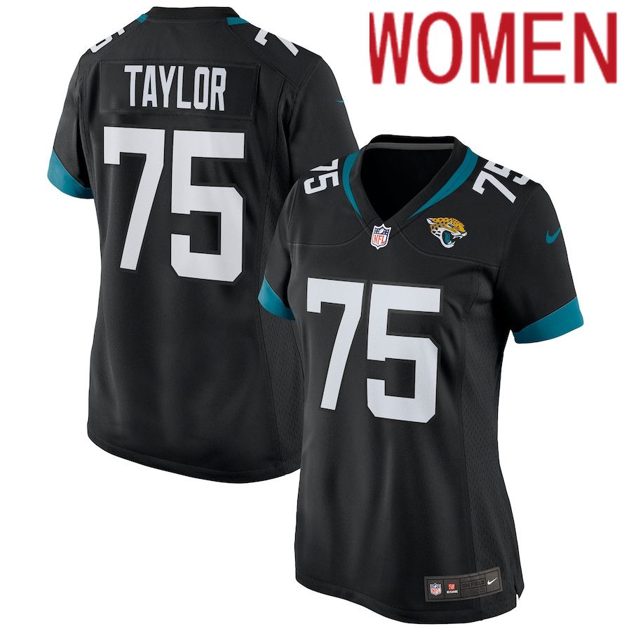 Women Jacksonville Jaguars #75 Jawaan Taylor Nike Black Game NFL Jersey